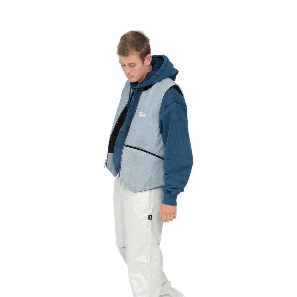 STUSSY WASHED CANVAS PRIMALOFT VEST 黒 L - トップス